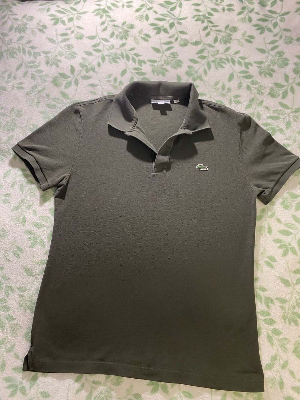 Lacoste Men's Short Sleeve Piqué Polo Shirt, Olive Green